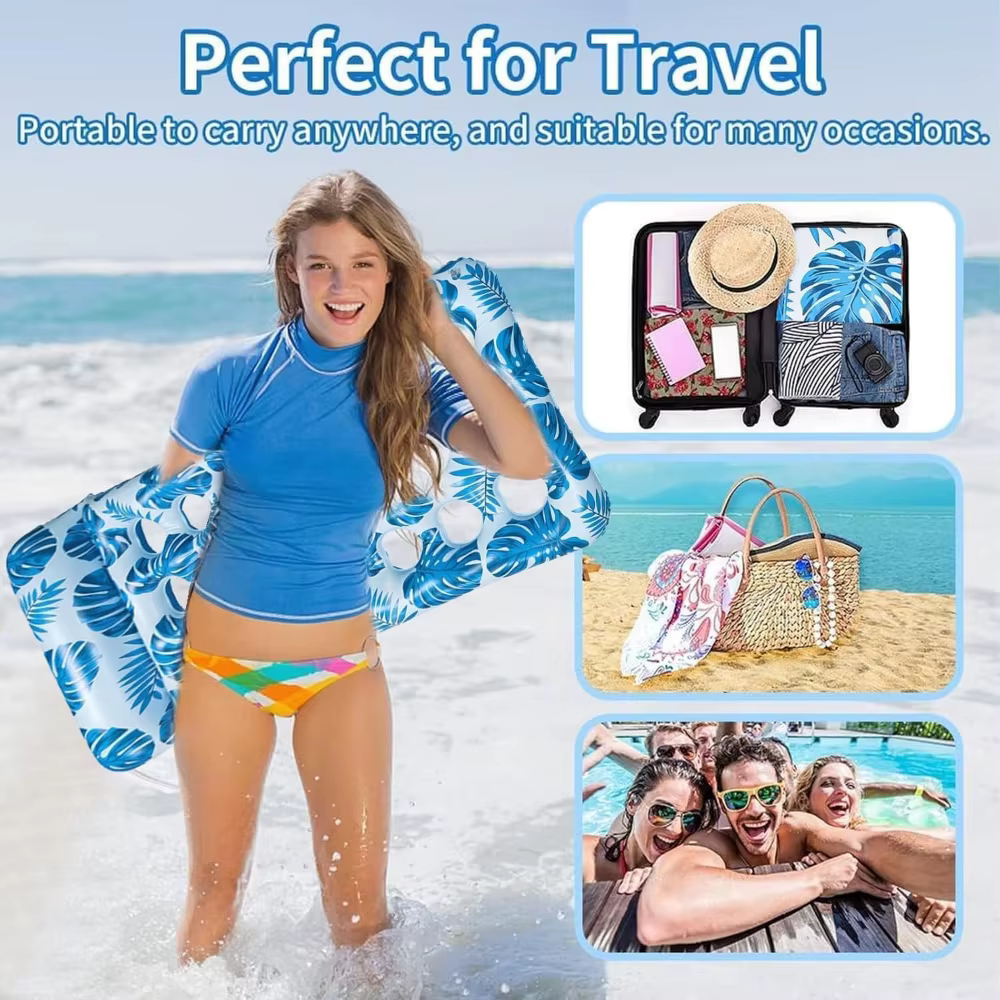 Bouée gonflable pour piscine, chaise longue flottante pour adultes, transat de bain de soleil, flotteur aquatique pour la natation, le lac et les fêtes sur la plage