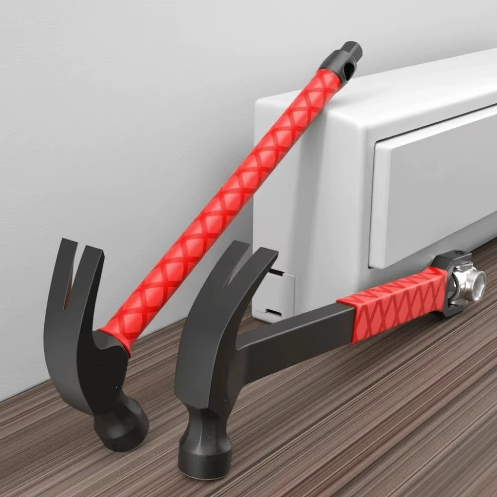 Marteau de forge en acier à haute teneur en carbone, épaissi, avec manche ergonomique, marteau de menuisier durable et absorbant les chocs