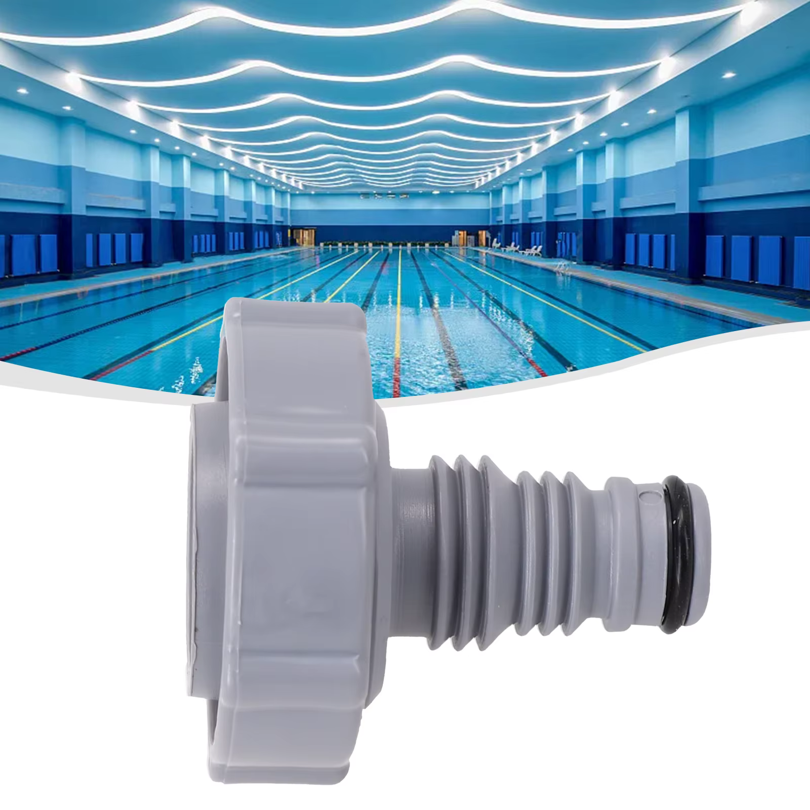 Valve de vidange de piscine P6H1419 compatible avec les raccords adaptateurs de tuyau pour le drainage des lignes de
