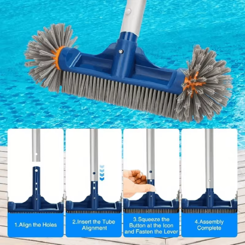 Tête de brosse de piscine avec extrémités rondes
