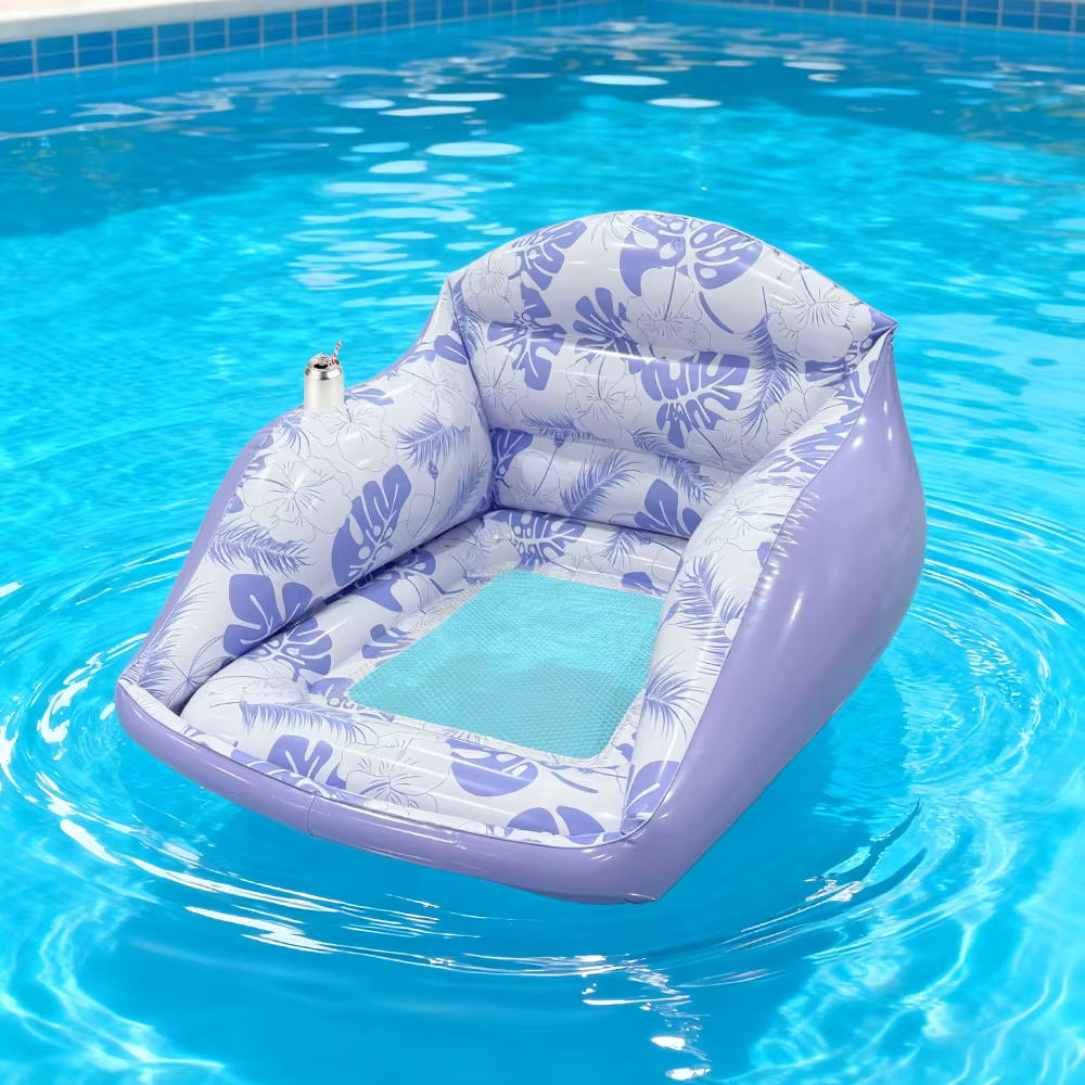 1 chaise longue gonflable flottante pour piscine