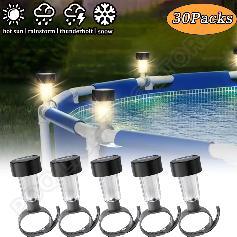1/2/4/6/8/10 pièces cadre de lumière de piscine solaire au sol