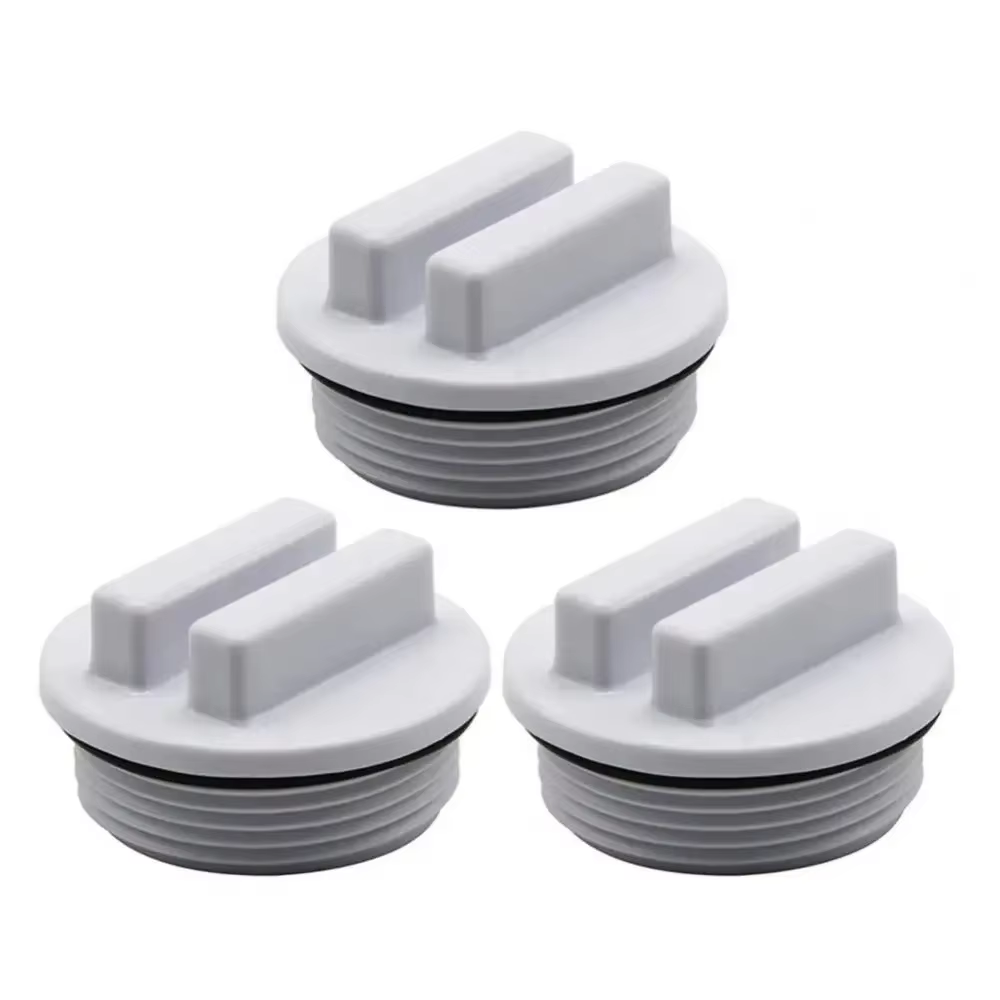 Bouchon de piscine universel en plastique blanc noir