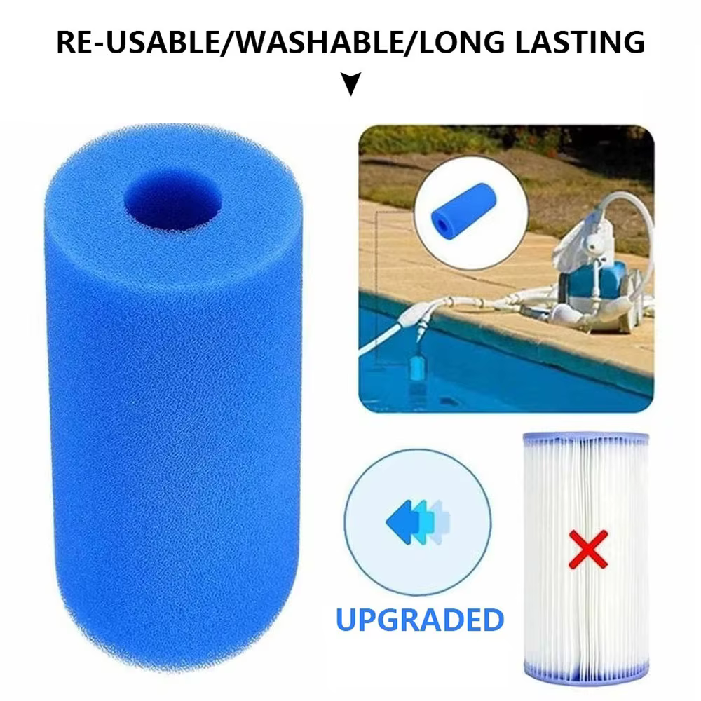 Cartouche de mousse éponge filtrante bleue pour piscine