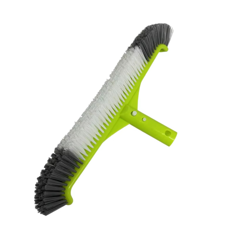 Brosse de piscine 17, 5 pouces à bords incurvés pour nettoyer les parois