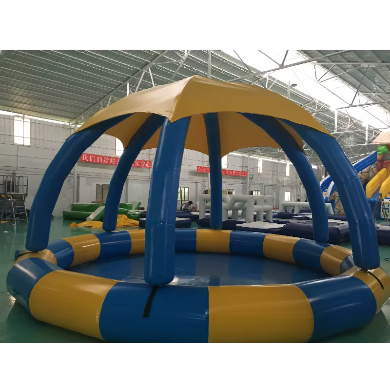 Piscine gonflable flottante ronde avec couverture