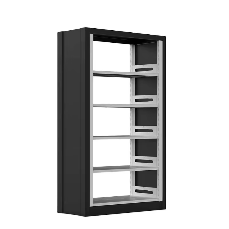 Étagère de bibliothèque en acier, plaque d'acier laminée à froid, présentoir à livres en métal, étagère de rangement démontable, bibliothèque réglable pour l'école