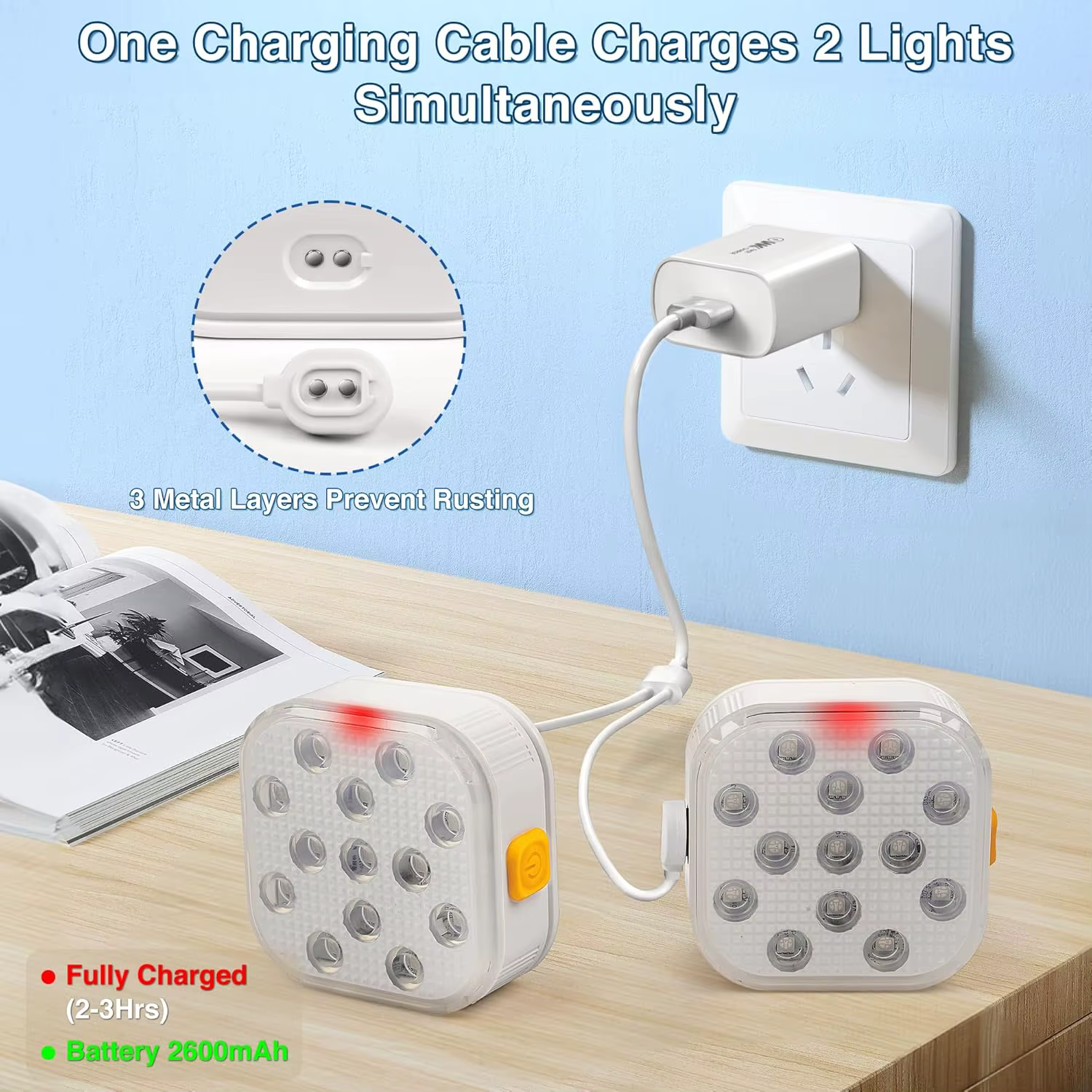 Lumières de piscine submersibles rechargeables avec télécommande
