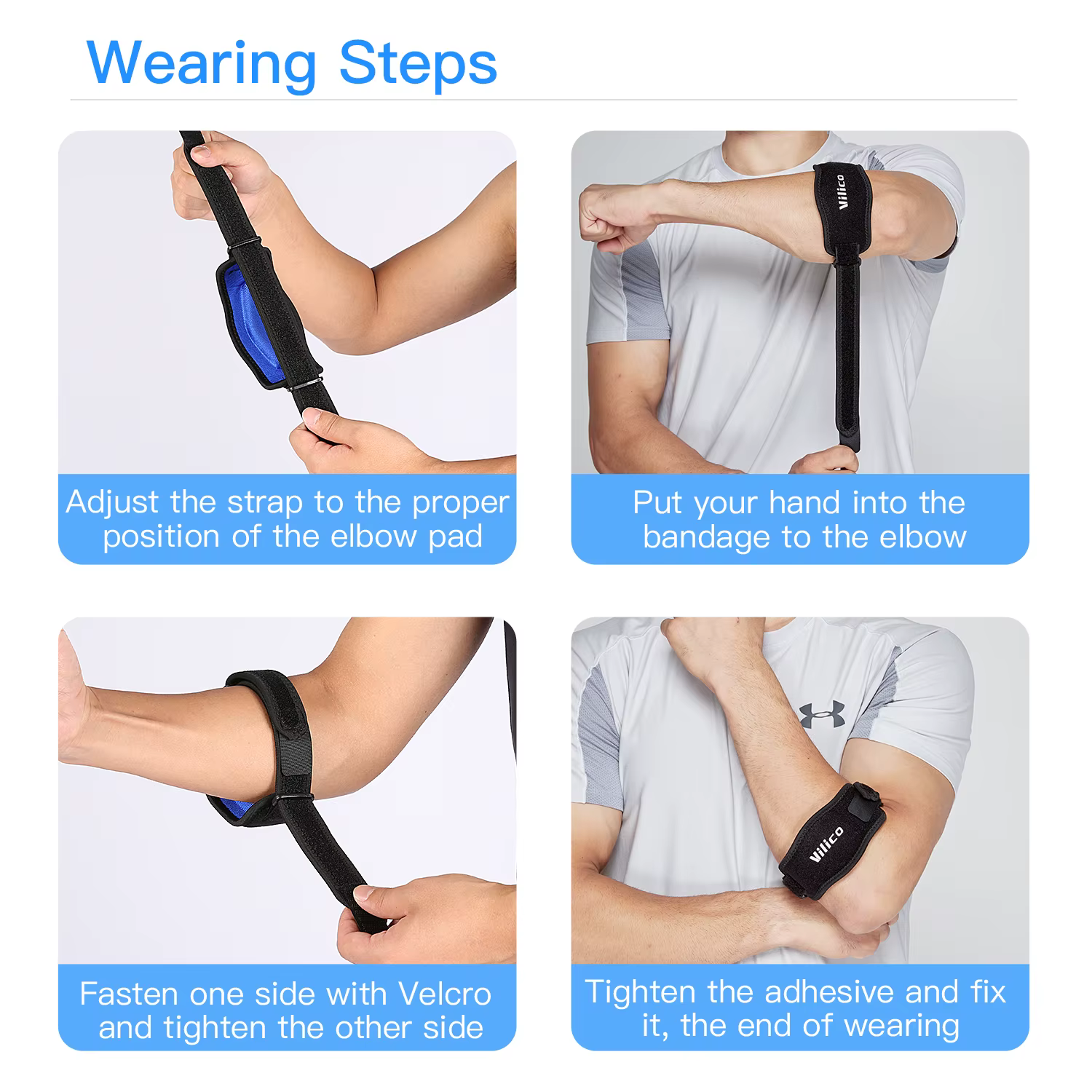 Sangle de coude de Tennis, 1 pièce, pour tendinite, douleurs articulaires, Support de coude réglable pour salle de sport, basket-ball, Tennis, Golf, protecteur de coude